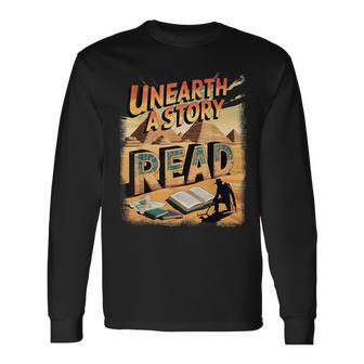 Unearth A Story Read Summer Reading 2026 Long Sleeve T-Shirt - Thegiftio UK
