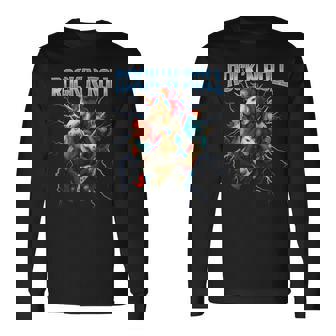 Unicorns Rock And Roll Band Unicorn Guitar Music Band Long Sleeve T-Shirt | Mazezy