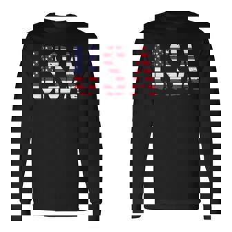 Usa アメリカの国旗の色のアメリカ 長袖tシャツ 長袖Tシャツ - Kawaiitshirt