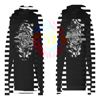 USA American Grown Nebraska Flag Tank Top Long Sleeve T-Shirt | Mazezy