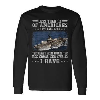 Uss Coral Sea Cvb-43 Aircraft Carrier Sailor Veterans Day Long Sleeve T-Shirt - Thegiftio UK