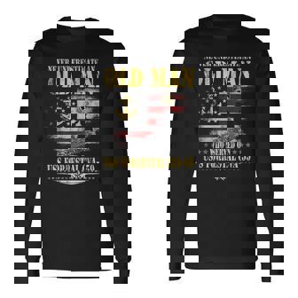 USS Forrestal CVA-59 Aircraft Carrier Veteran Old Man Papa Long Sleeve T-Shirt | Mazezy