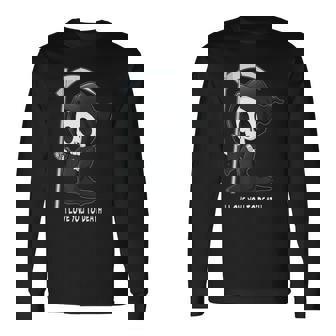 Valentine's Day I Love You To Death Cute Grim Reaper 長袖Tシャツ - Kawaiitshirt