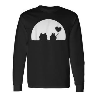 Valentinstagüßes Hase Und Bärchen Liebe Paar Hasi Bär Langarmshirts - Geschenkecke