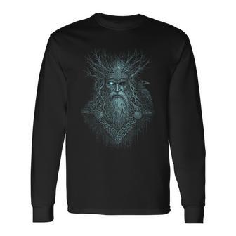 Valhalla Odin Totentiere Cuervo Mitología Nórdicaikingo Camiseta de manga larga - Regaloses