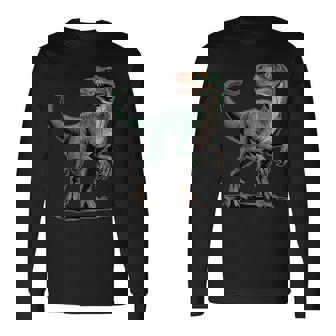 Velociraptor Dinosaur Fossil Kids Long Sleeve T-Shirt | Mazezy