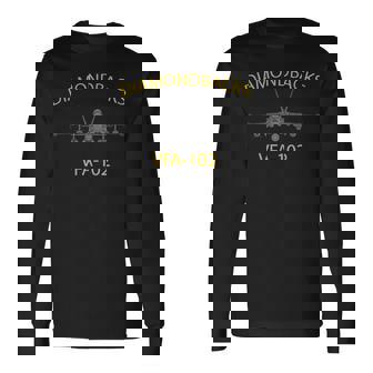 Vfa-102 「ダイヤモンドバックス」飛行隊 F-18 スーパーホーネットtシャツ 長袖Tシャツ - Kawaiitshirt