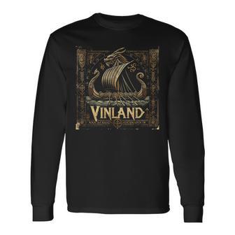 Vinland Viking Medieval Nordic America Long Sleeve T-Shirt - Thegiftio UK