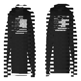 Vino Tabla Periódica Divertida Química Camiseta de manga larga - Regaloses