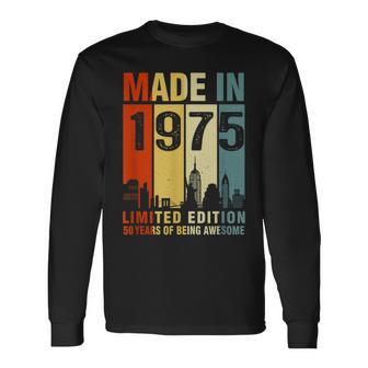 Vintage 1975 50 Años Deer Impresionante Camiseta de manga larga - Regaloses