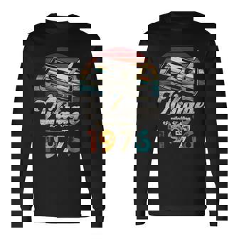 Vintage 1976 Cumpleaños 49 Años Cassette Lápiz Camiseta de manga larga - Regaloses