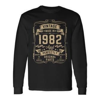 Vintage 1982 44Yr 44Th Birthday For 44 Years Old Long Sleeve T-Shirt - Thegiftio UK