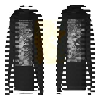 Vintage Cat Smoking Tattoo Inked Kitty Artist Meme Long Sleeve T-Shirt | Seseable UK