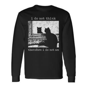 Vintage Ich Glaube Nicht Also Bin Ich Nicht Cat Meme Langarmshirts - Geschenkecke