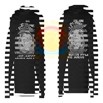 Vintage J'aime Le Houmous Plus Que Les Gens Amateur De Houmous T-shirt à manches longues - Cadeauxyz