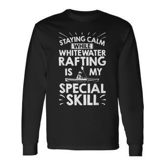 Water Kayaker White Water Paddler White Water Rafting Long Sleeve T-Shirt | Mazezy