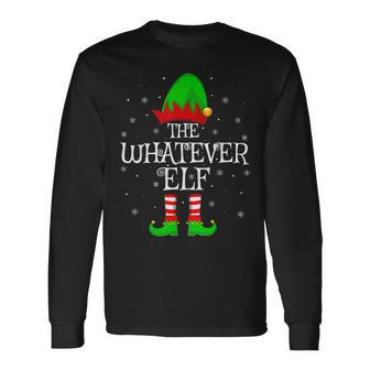 Whatever Elf Christmas Family Matching Elf Squad Xmas Pajama Long Sleeve T-Shirt - Thegiftio UK