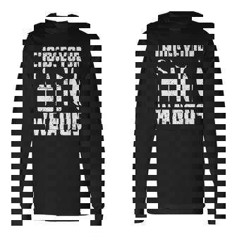 Whittling Wood Carving Whittler Choose Your Weapons Long Sleeve T-Shirt | Mazezy