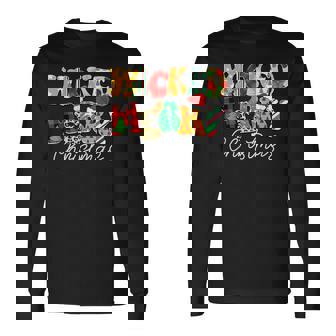 Wicked Merry Christmas Pattern Mix Humor Long Sleeve T-Shirt - Monsterry