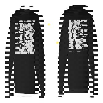 In My Wifey Era Retro Daisy Groovy 70s Style On Back Long Sleeve T-Shirt | Mazezy