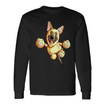 Witziger Deutscherchäferhund I Comic I Hunde Fan Langarmshirts - Geschenkecke