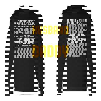 World's Best Husband And Daddy レトロ ヴィンテージ インスピレーション 長袖Tシャツ - Kawaiitshirt