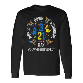 World Down Syndrome Day 321 Awareness Trisomy 21 Support Long Sleeve T-Shirt - Thegiftio UK