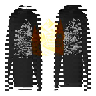 Wv ミニマリストヴィンテージウェストバージニア州生まれ育ち地元をご覧ください 長袖Tシャツ - Kawaiitshirt