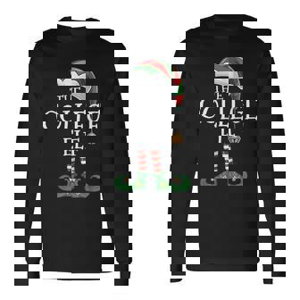 Xmas College Elf Matching Family Group Christmas Elf Long Sleeve T-Shirt | Mazezy