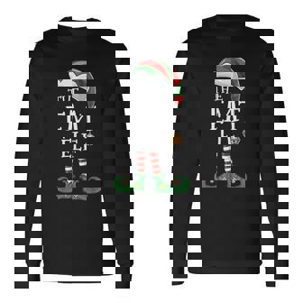 Xmas EMT Elf Matching Family Group Christmas Elf Long Sleeve T-Shirt | Mazezy