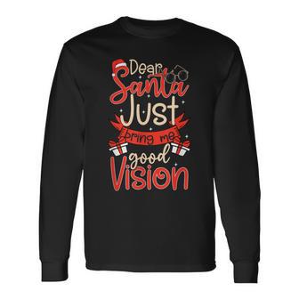 Xmas Optician Eye Doctor Optometry Christmas Optometrist Long Sleeve T-Shirt - Seseable