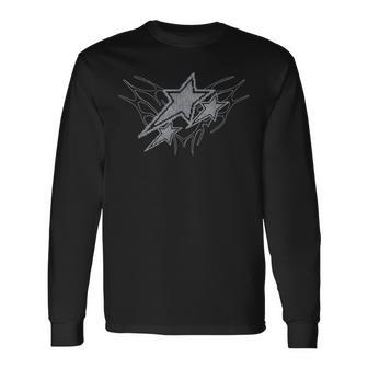 Y2k Stars 2000S Tattoo Vintage Grunge Graphic Long Sleeve T-Shirt - Thegiftio