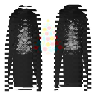 Yarn Christmas Tree Crochet Knitting Quilter Sewing Long Sleeve T-Shirt | Seseable CA