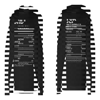 Yuuki 栄養成分表示 長袖Tシャツ - Kawaiitshirt