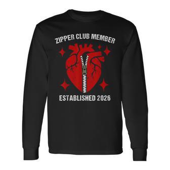 Zipper Club Member Established 2026 Heart Surgery Recovery Long Sleeve T-Shirt | Mazezy
