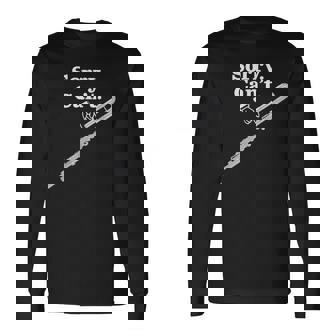 「ごめんなさい。できません。バスフルート」フルート奏者のための面白いバスフルート 長袖Tシャツ - Kawaiitshirt