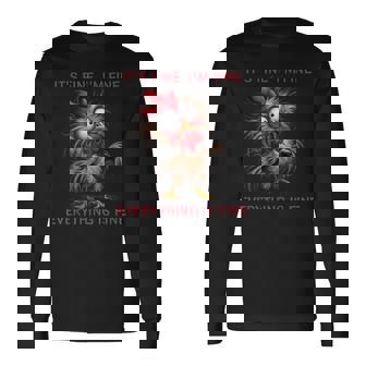 おかしいよ大丈夫、大丈夫、全部大丈夫だクレイジーチキン 長袖Tシャツ - Kawaiitshirt