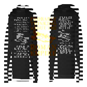 おそらくローマ帝国について考える 古代ローマ地図 長袖Tシャツ - Kawaiitshirt