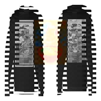 かわいい かわいい 日本人 ゲーマー 面白い ラーメン レトロ カピバラ 長袖Tシャツ - Kawaiitshirt