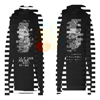 かわいいサメ ミイラ ハロウィン メンズ レディース キッズ おもしろサメ 長袖Tシャツ - Kawaiitshirt