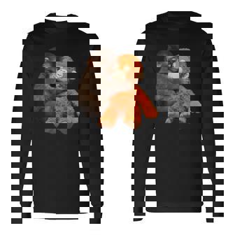 かわいいモンキーパンチ パンチ君 日本 ベイビーモンキー チームパンチ 長袖Tシャツ - Kawaiitshirt