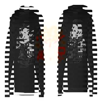 かわいい吸血鬼 Phlebotomy ジョーク 血液描画 看護師 静脈内科医 長袖Tシャツ - Kawaiitshirt