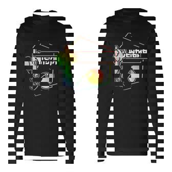 けん玉グッズ ウォーターカラーデザイン 長袖Tシャツ - Kawaiitshirt