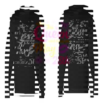 この女王は5月28日に生まれました。お誕生日おめでとうママ、叔母 長袖Tシャツ - Kawaiitshirt