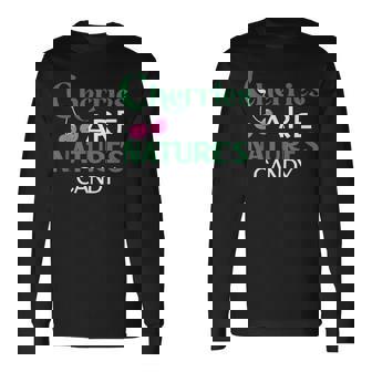 さくらんぼは自然のキャンディー、食べて健康によい名言 長袖Tシャツ - Kawaiitshirt