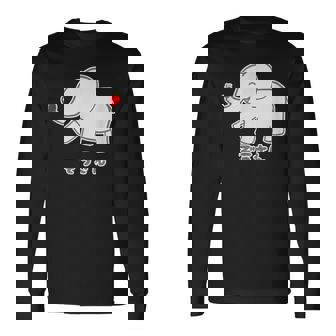 ぞうさん 象（りんご うれしいな I タイプ）【どうぶつフレンズ】面白 動物 イラスト 長袖Tシャツ - Kawaiitshirt