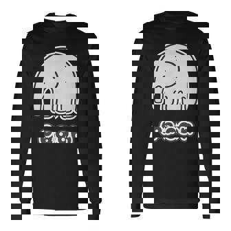 ぞうさん【Paoon パオーン】象（丸耳）シンプル【どうぶつフレンズ】ゆる かわいい 動物 キャラクター 長袖Tシャツ - Kawaiitshirt