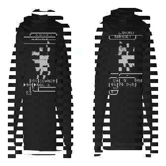 ねこがあらわれた！ 猫好き ゲーム好き ネコ飼い ネコママ 猫ママ ネコパパ 猫パパ Rpg ゲーム 猫 ねこ ネコ 長袖tシャツ 長袖Tシャツ - Kawaiitshirt