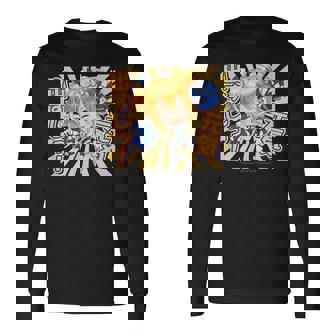 ひなビタスタンプ 一舞04「元気出すしっ！」 長袖Tシャツ - Kawaiitshirt