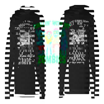 まったりもゾンビハロウィーン少年キッズギフトゾンビ 長袖Tシャツ - Kawaiitshirt